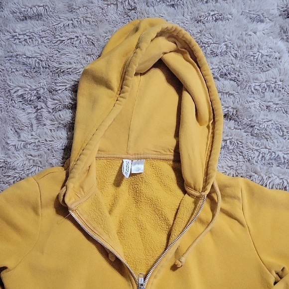 H&M Mustard Zip Up Hoodie XS - Picture 3 of 6